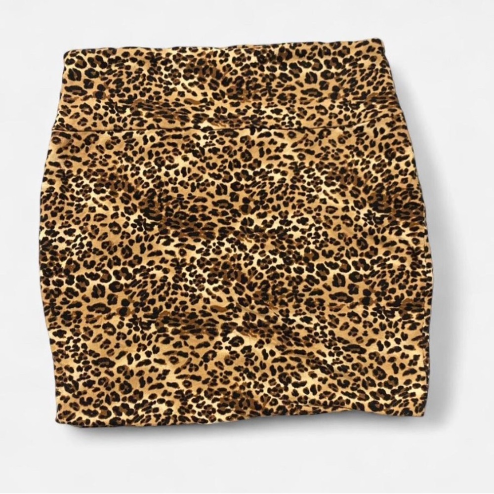 Charlotte Russe Leopard Print Mini Skirt